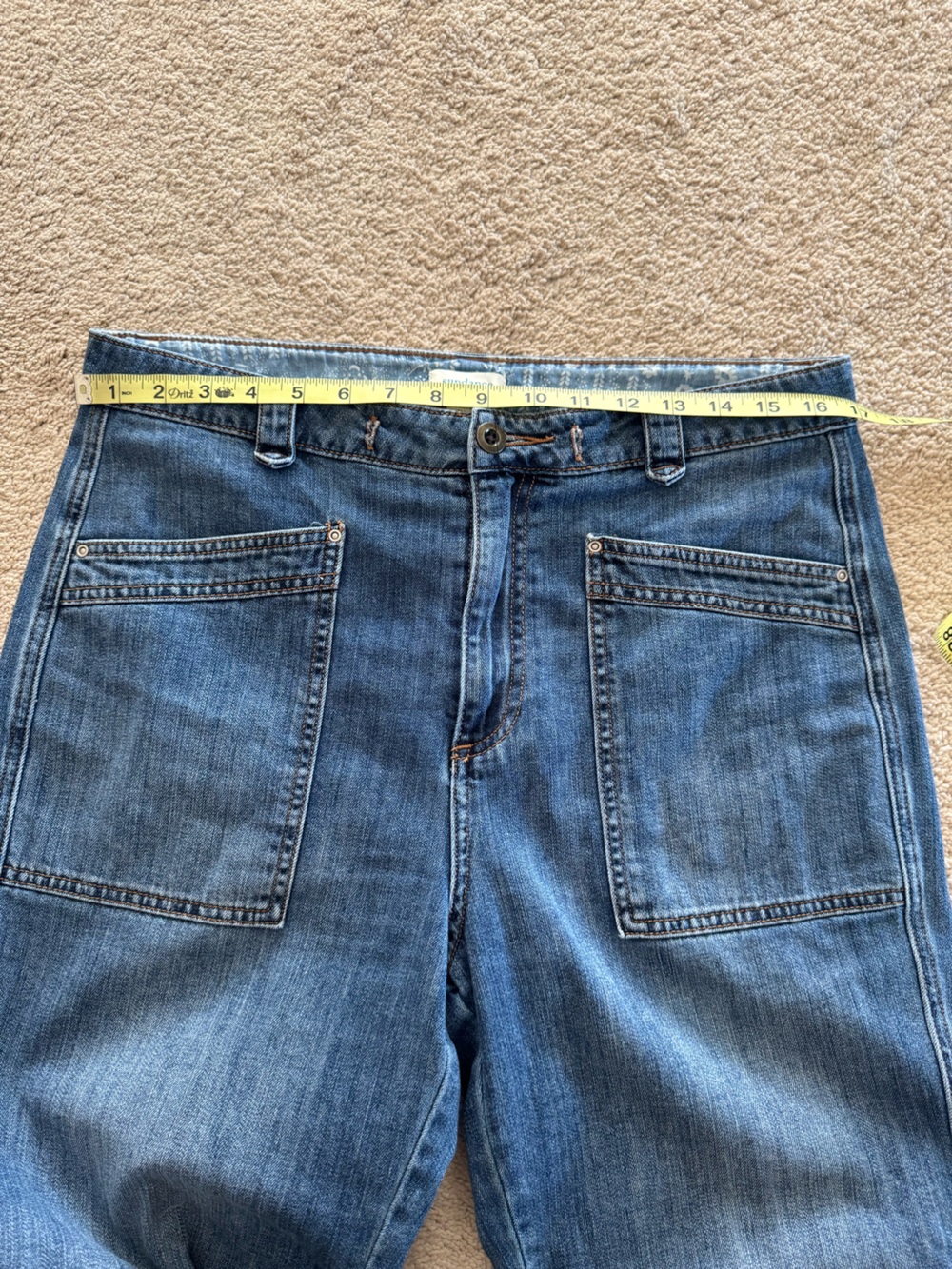 Sundance Relaxed Blue Denim Cropped Jeans- size 8 - Picture 6 of 7